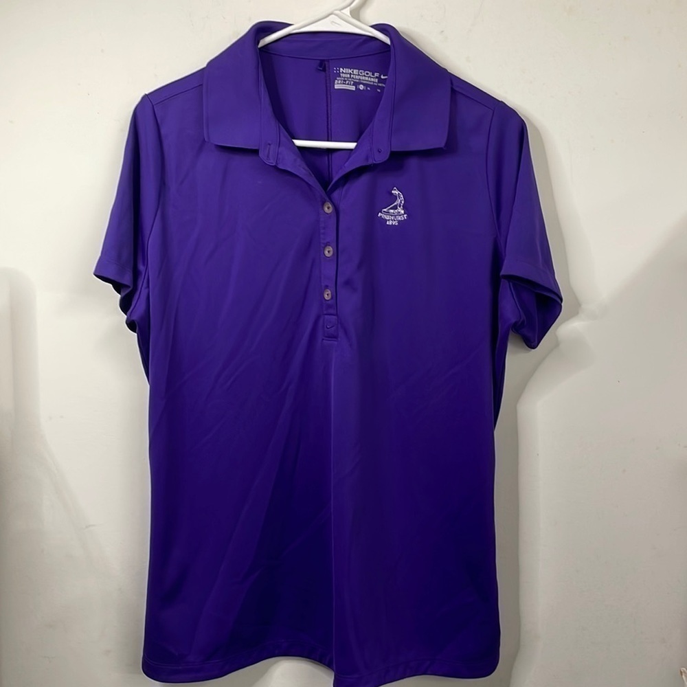 NIKEGOLF polo purple XL Tour Performance dri-fit Pinehurst